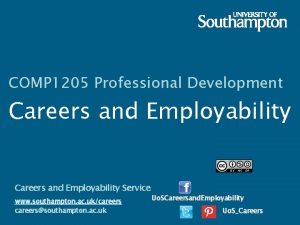 COMP 1205 Professional Development Careers and Employability Service