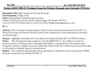 May 2002 doc IEEE 802 15 02221 r