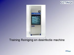 Training Reiniging en desinfectie machine Zeef Verwarming Circulatiepomp