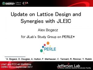 Update on Lattice Design and Synergies with JLEIC