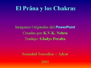 El Prna y los Chakras Imgenes Originales del