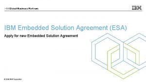Ibm embedded solution agreement