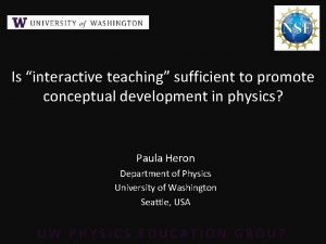 Is interactive teaching sufficient to promote conceptual development