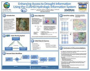 CUAHSI HIS Enhancing Access to Drought Information Using