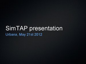 Sim TAP presentation Urbana May 21 st 2012