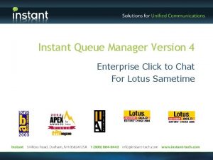 Instant Queue Manager Version 4 Enterprise Click to