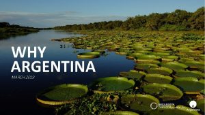 WHY ARGENTINA MARCH 2019 ARGENTINA HAS STRONG FUNDAMENTALS
