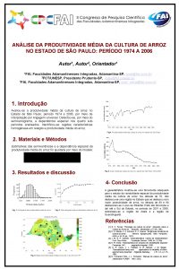 ANLISE DA PRODUTIVIDADE MDIA DA CULTURA DE ARROZ