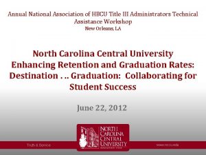 Annual National Association of HBCU Title III Administrators