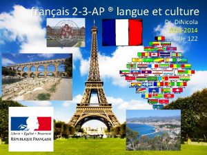 franais 2 3 AP langue et culture Dr
