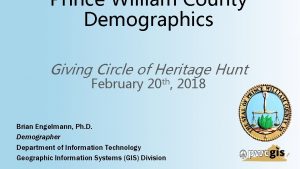 Prince William County Demographics Giving Circle of Heritage