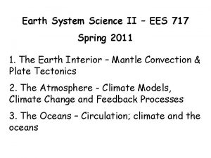 Earth System Science II EES 717 Spring 2011