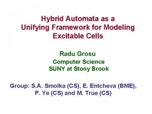 Hybrid Automata as a Unifying Framework for Modeling