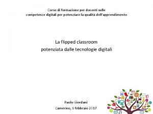 Corso di formazione per docenti sulle competenze digitali