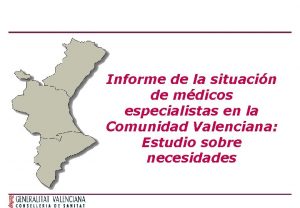 Informe de la situacin de mdicos especialistas en