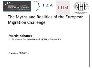 The Myths and Realities of the European Migration