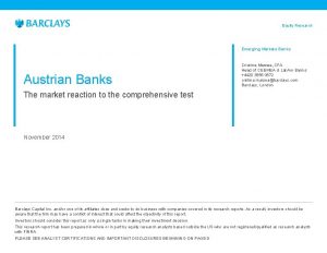 Equity Research Emerging Markets Banks Austrian Banks Cristina