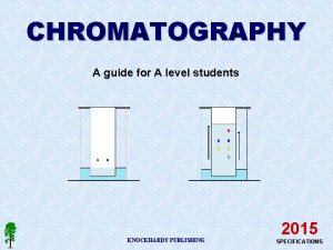 CHROMATOGRAPHY A guide for A level students KNOCKHARDY