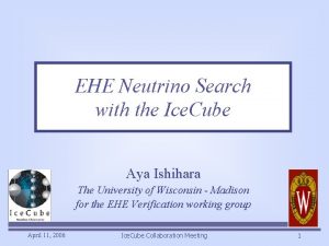 EHE Neutrino Search with the Ice Cube Aya