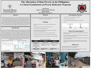 The Alleviation of Slum Poverty in the Philippines