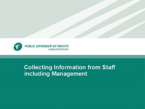 Collecting Information from Staff including Management Making Questionnaires