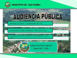 MUNICPIO DE GUATAMBU Prestao de contas 1 Quadrimestre