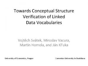 Towards Conceptual Structure Verification of Linked Data Vocabularies