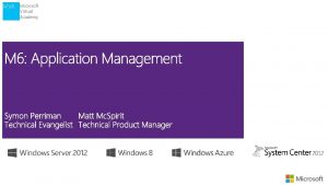 Microsoft Virtual Academy Part 1 Windows Server 2012