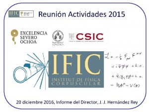 Reunin Actividades 2015 20 diciembre 2016 Informe del