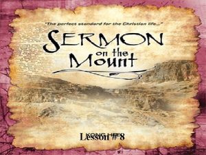 Lesson 8 Sermon on the Mount The Beatitudes