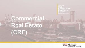 Commercial Real Estate CRE Commercial Real Estate Panel
