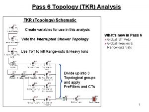 Pass 6 Topology TKR Analysis TKR Topology Schematic