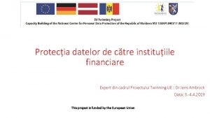 Protecia datelor de ctre instituiile financiare Expert din