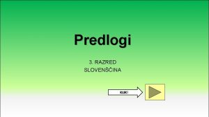 Predlogi 3 razred