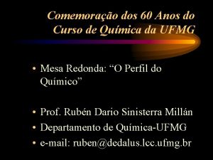 Comemorao dos 60 Anos do Curso de Qumica