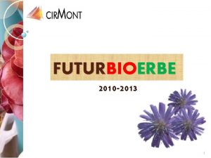 FUTURBIOERBE 2010 2013 1 Futur Bio Erbe Futur