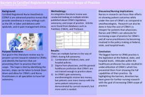 Barriers to Certified Registered Nurse Anesthetist Scope of