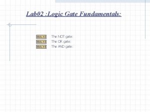 Lab 02 Logic Gate Fundamentals Slide 2 Slide