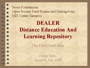 Soros Foundations Open Society Fund Bosnia and Herzegovina