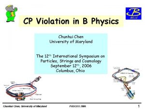 CP Violation in B Physics Chunhui Chen University