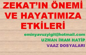 ZEKATIN NEM VE HAYATIMIZA ETKLER eminyavuzyigithotmail com UZMAN