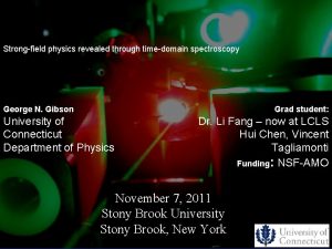 Strongfield physics revealed through timedomain spectroscopy George N