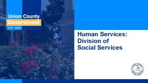 Human Services Division of Social Services The Impact