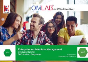 Enterprise Architecture Management Introduction to EAM BOC Academy