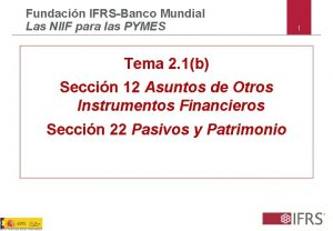 Fundacin IFRSBanco Mundial Las NIIF para las PYMES