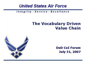 United States Air Force Integrity Service Excellence The