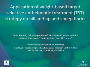 Application of weightbased target selective anthelmintic treatment TST