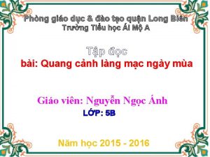 Phng gio dc o to qun Long Bin