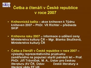 etba a teni v esk republice v roce