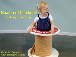 Naaien of Plakken Hechting of steristrip Wendelien Planten